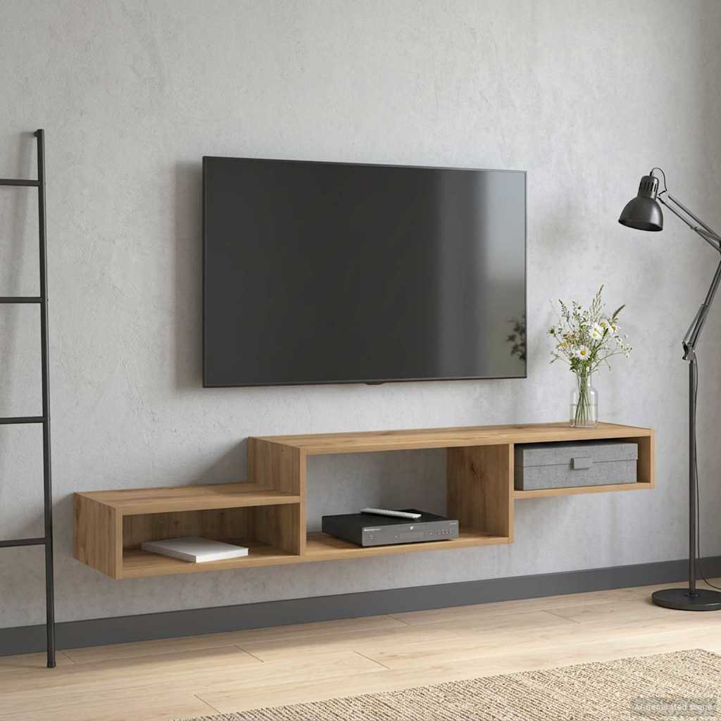 TV ormar za montažu na zid Zidna montaža Hrast artisan