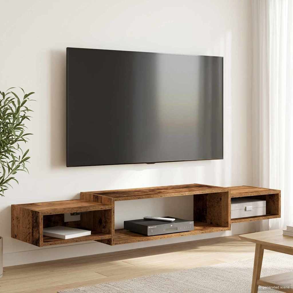 TV ormar za montažu na zid Zidna montaža Staro drvo