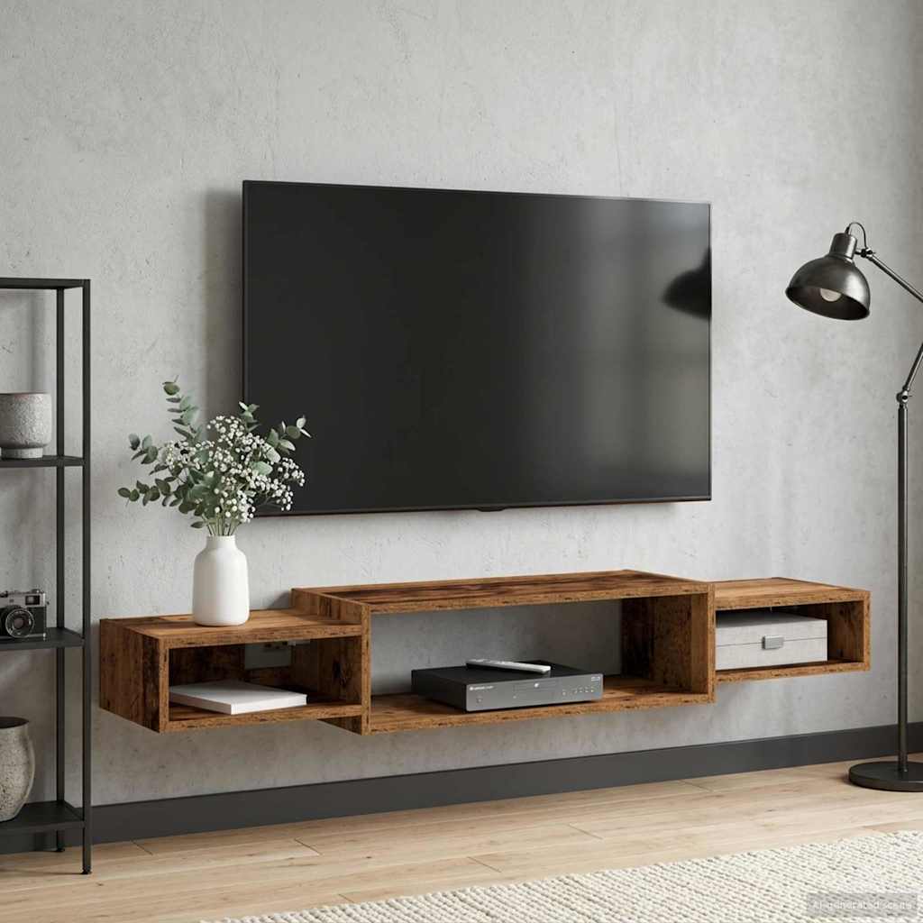 TV ormar za montažu na zid Zidna montaža Staro drvo