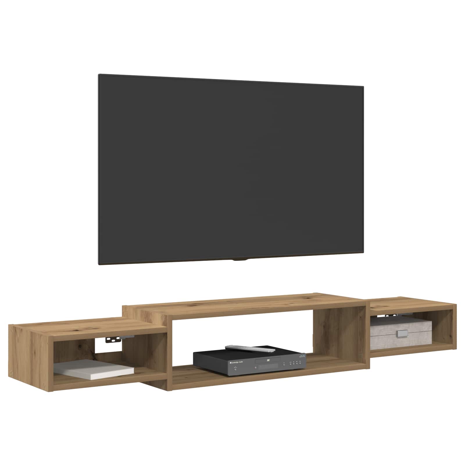 TV ormar za montažu na zid Zidna montaža Hrast artisan