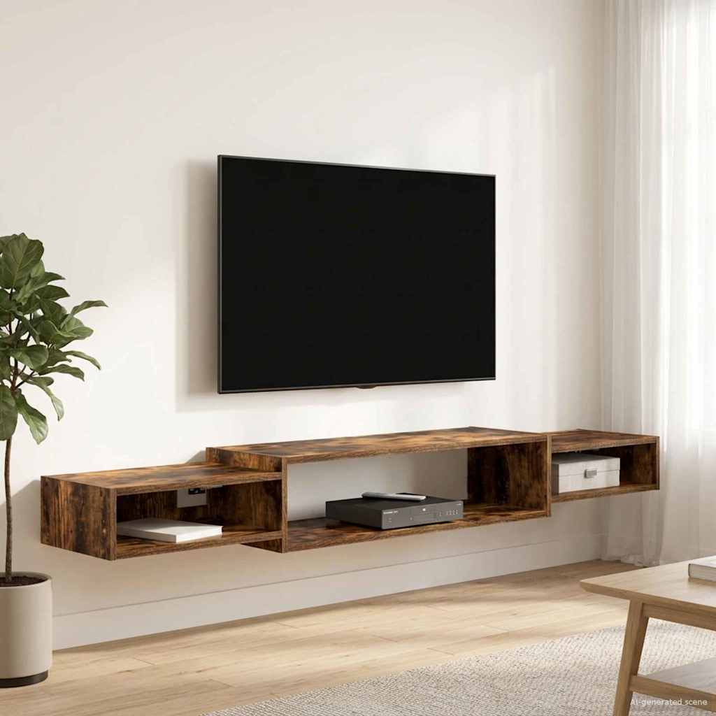 TV ormar za montažu na zid Zidna montaža Dimljeni hrast