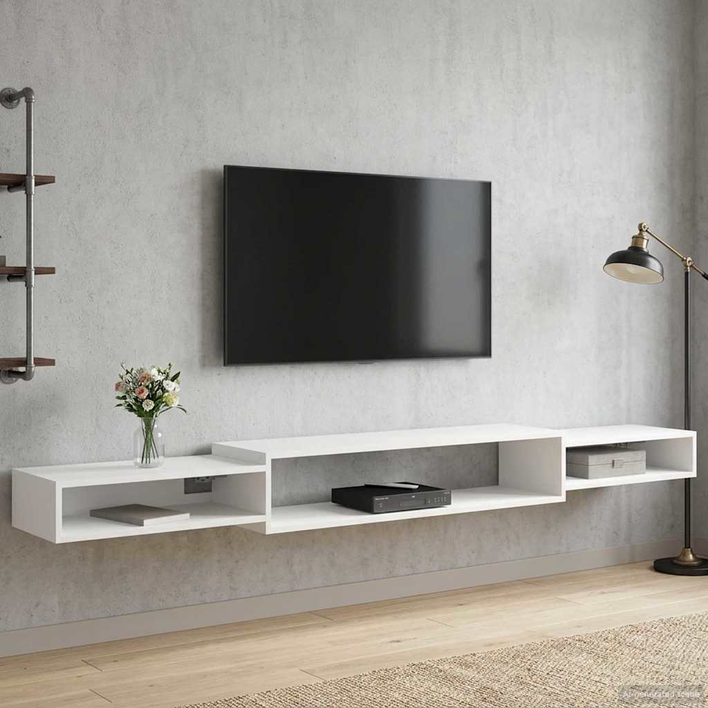 TV ormar za montažu na zid Zidna montaža Bijela