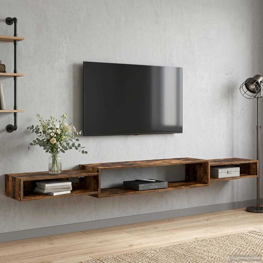 TV ormar za montažu na zid Zidna montaža Dimljeni hrast