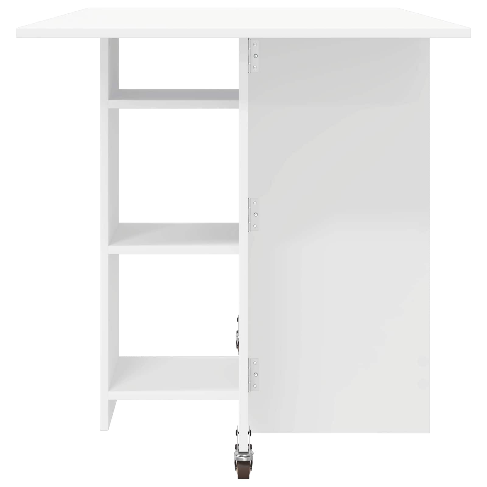 Blagovaonski stol 115 x 70 x 75 cm Konstruirano drvo Bijela