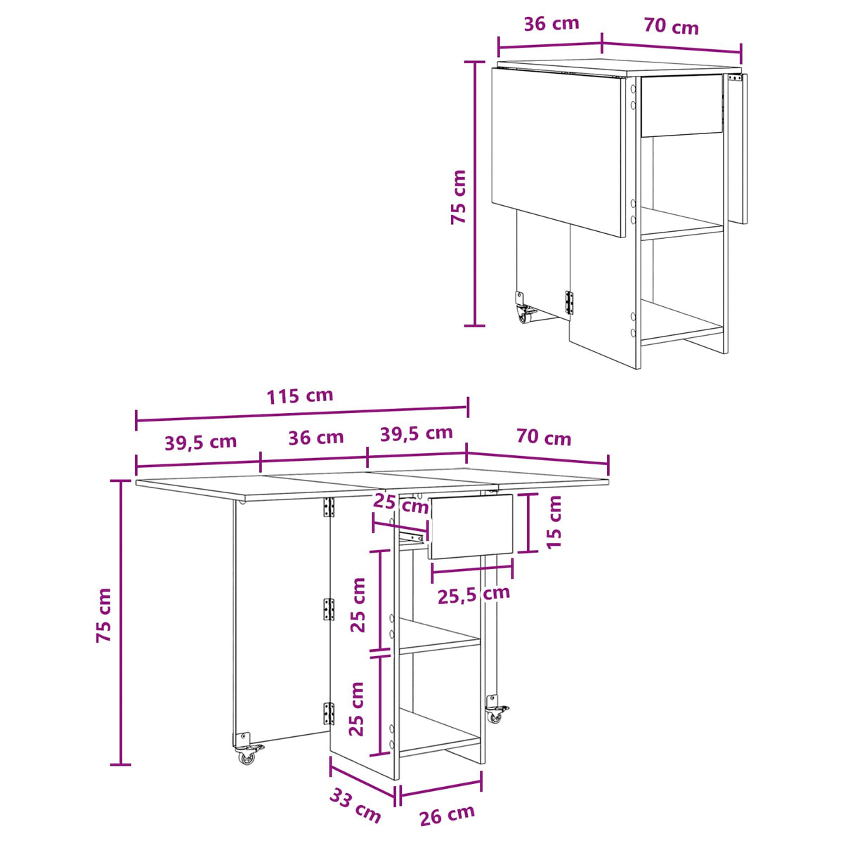 Blagovaonski stol 115 x 70 x 75 cm Konstruirano drvo Staro drvo