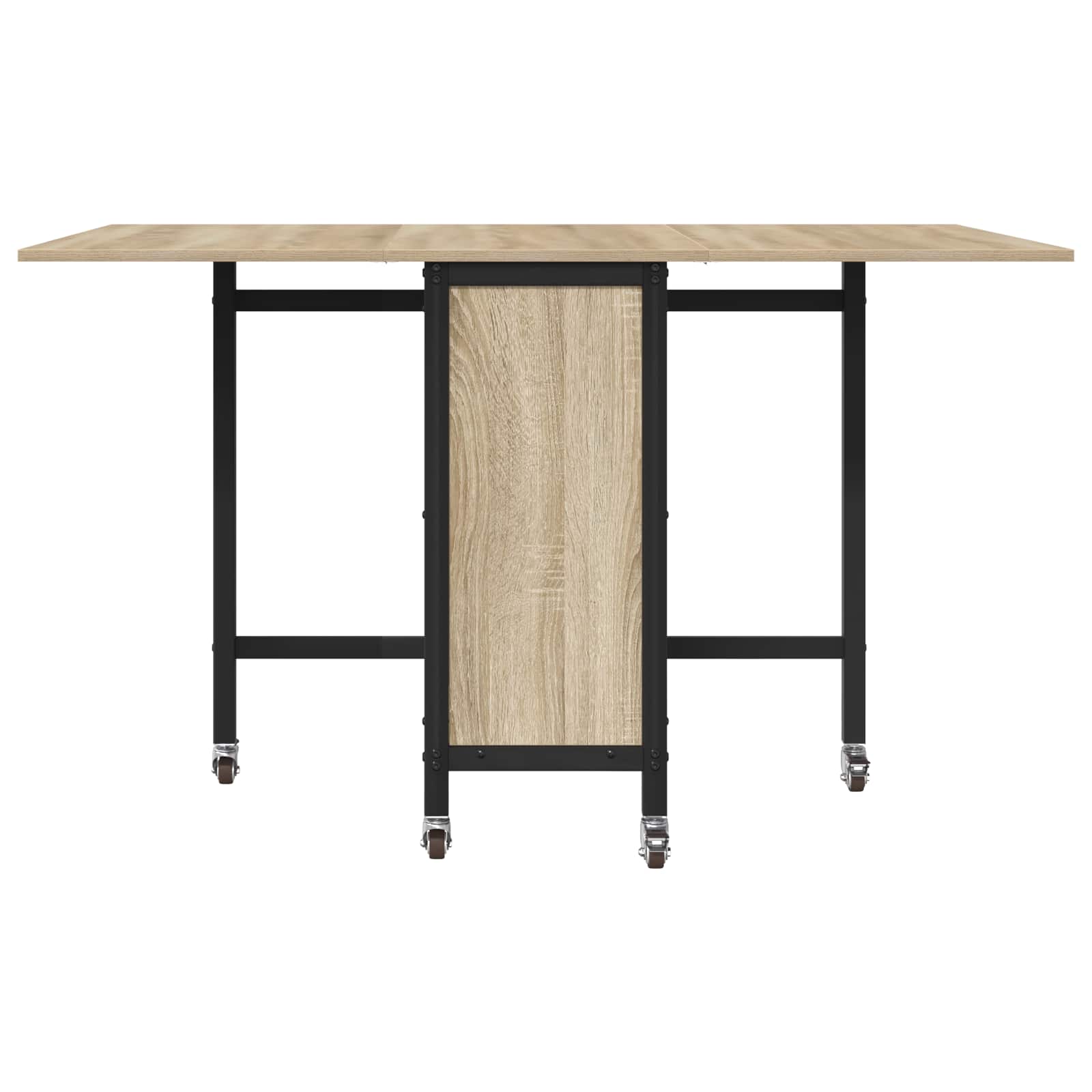 Sklopivi blagovaonski stol s kotačićima 130 x 80 x 76,5 cm