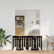 Preklopna ogradica za kućne ljubimce 4 pcs Crni Hrast