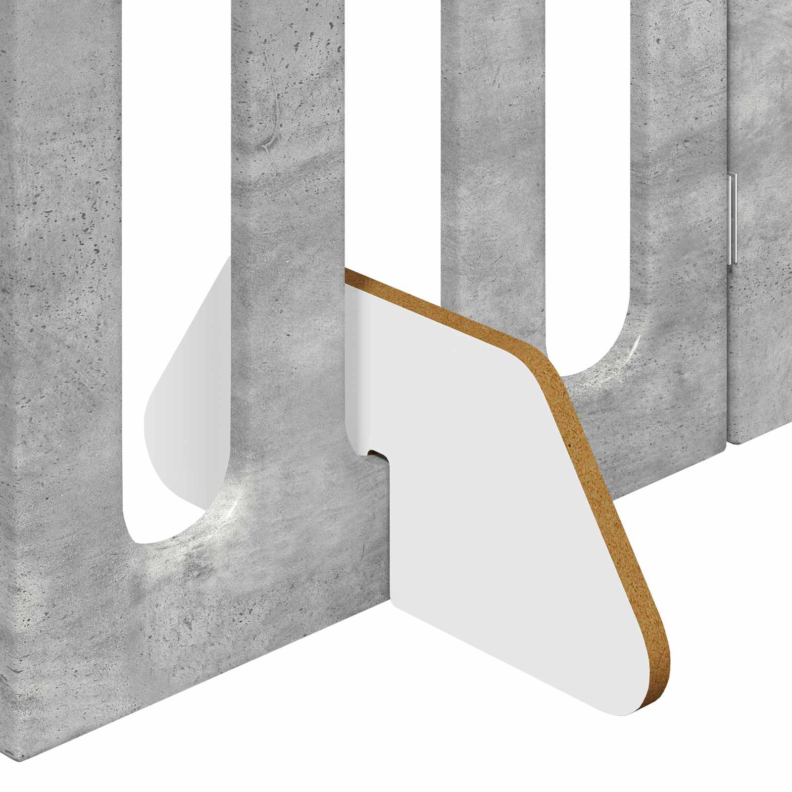 Preklopna ogradica za kućne ljubimce 2 pcs Betonsko Siva