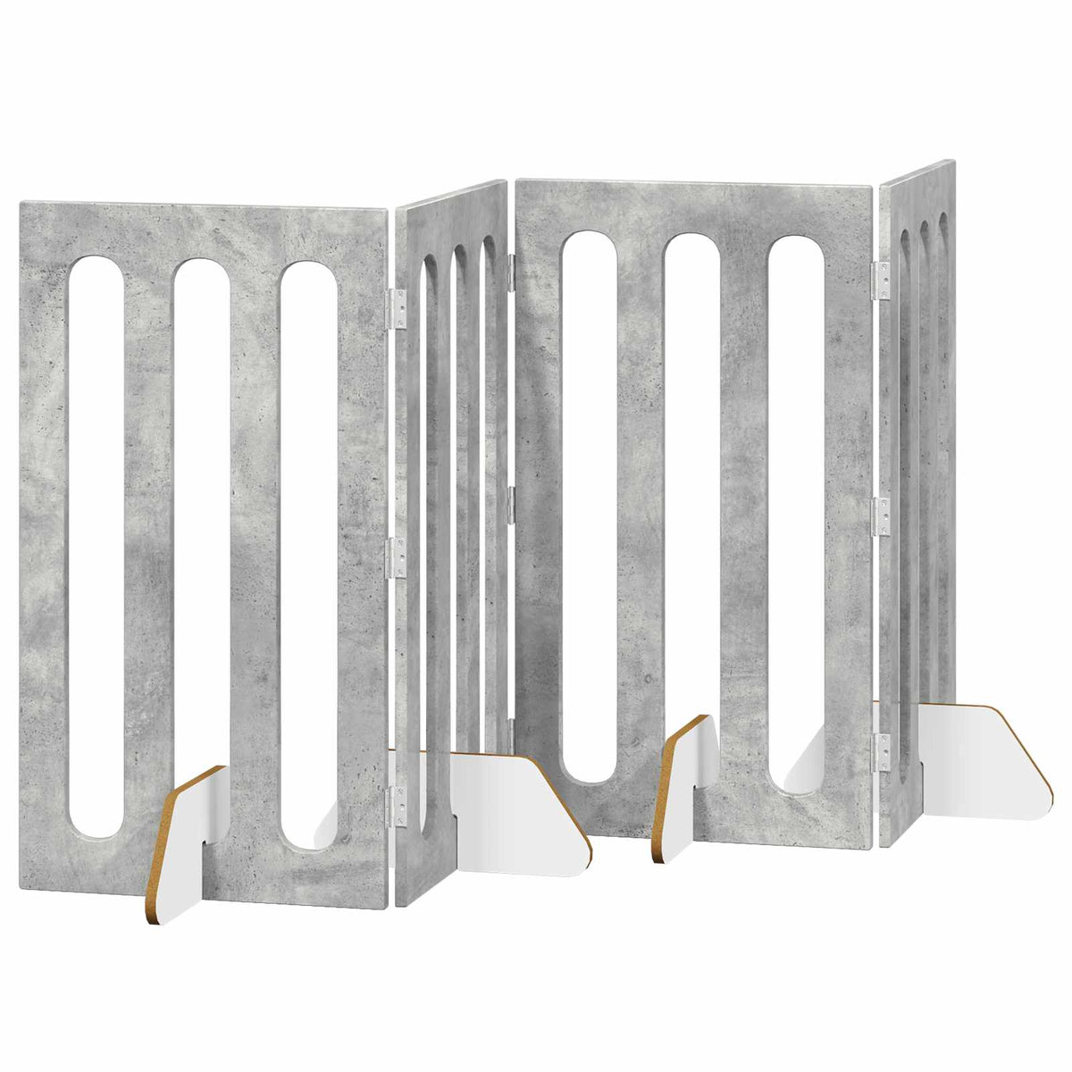 Preklopna ogradica za kućne ljubimce 4 pcs Betonsko Siva