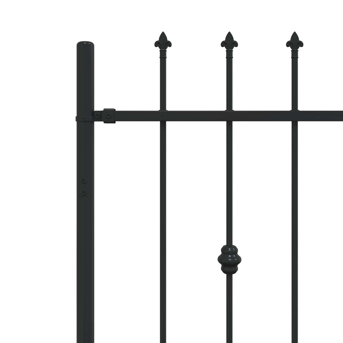 Ograda sa šiljcima Asten Crna 200 x 130 cm