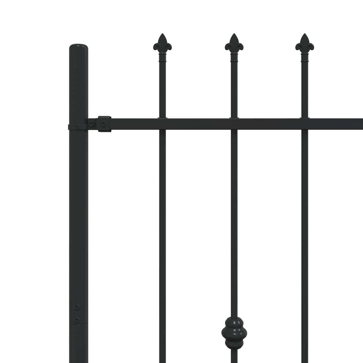 Ograda sa šiljcima Asten Crna 200 x 150 cm