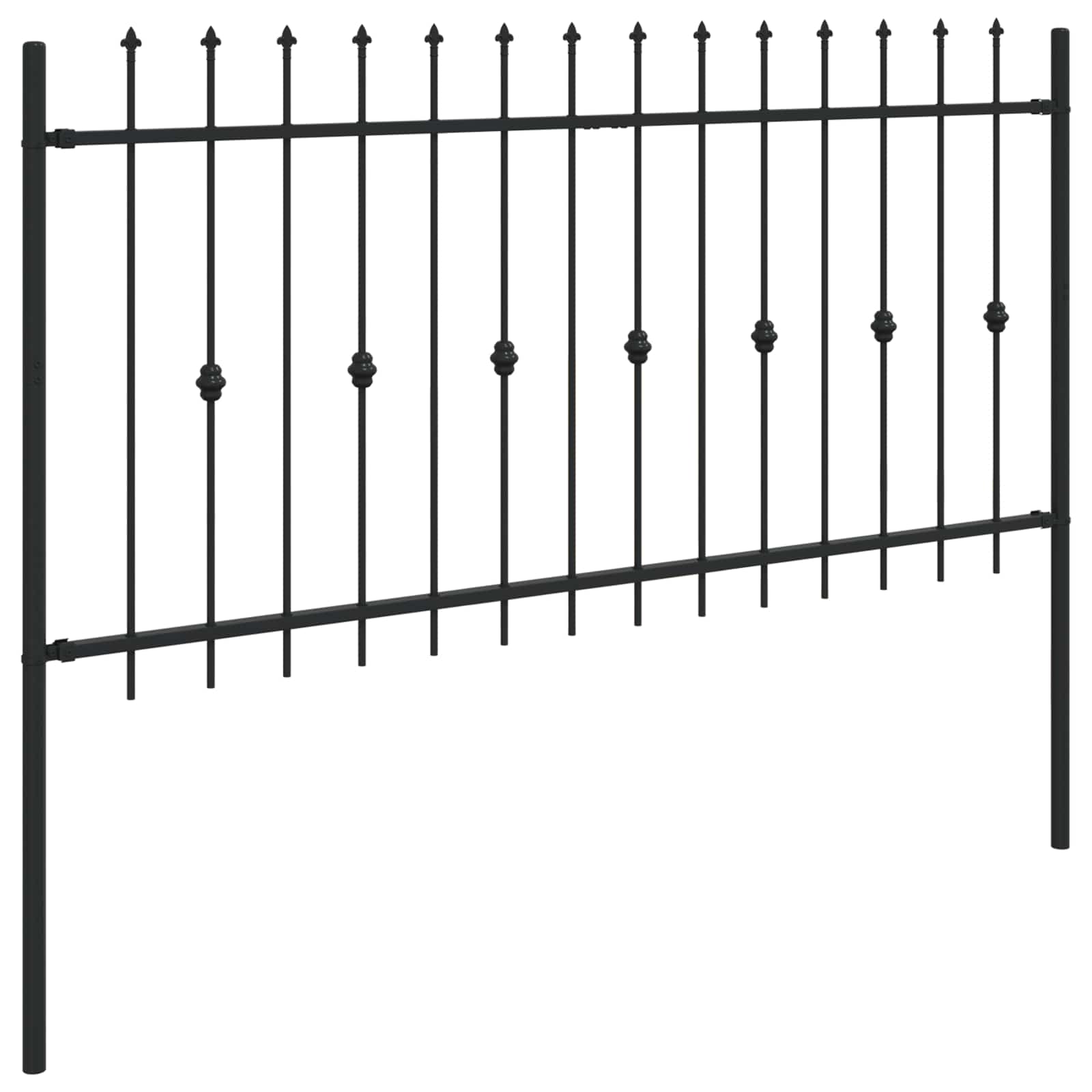 Ograda sa šiljcima Asten Crna 200 x 150 cm