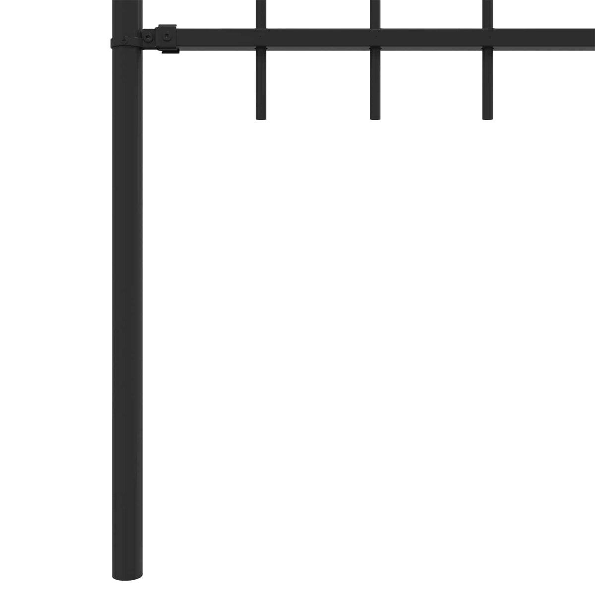 Ograda sa šiljcima Asten Crna 200 x 200 cm
