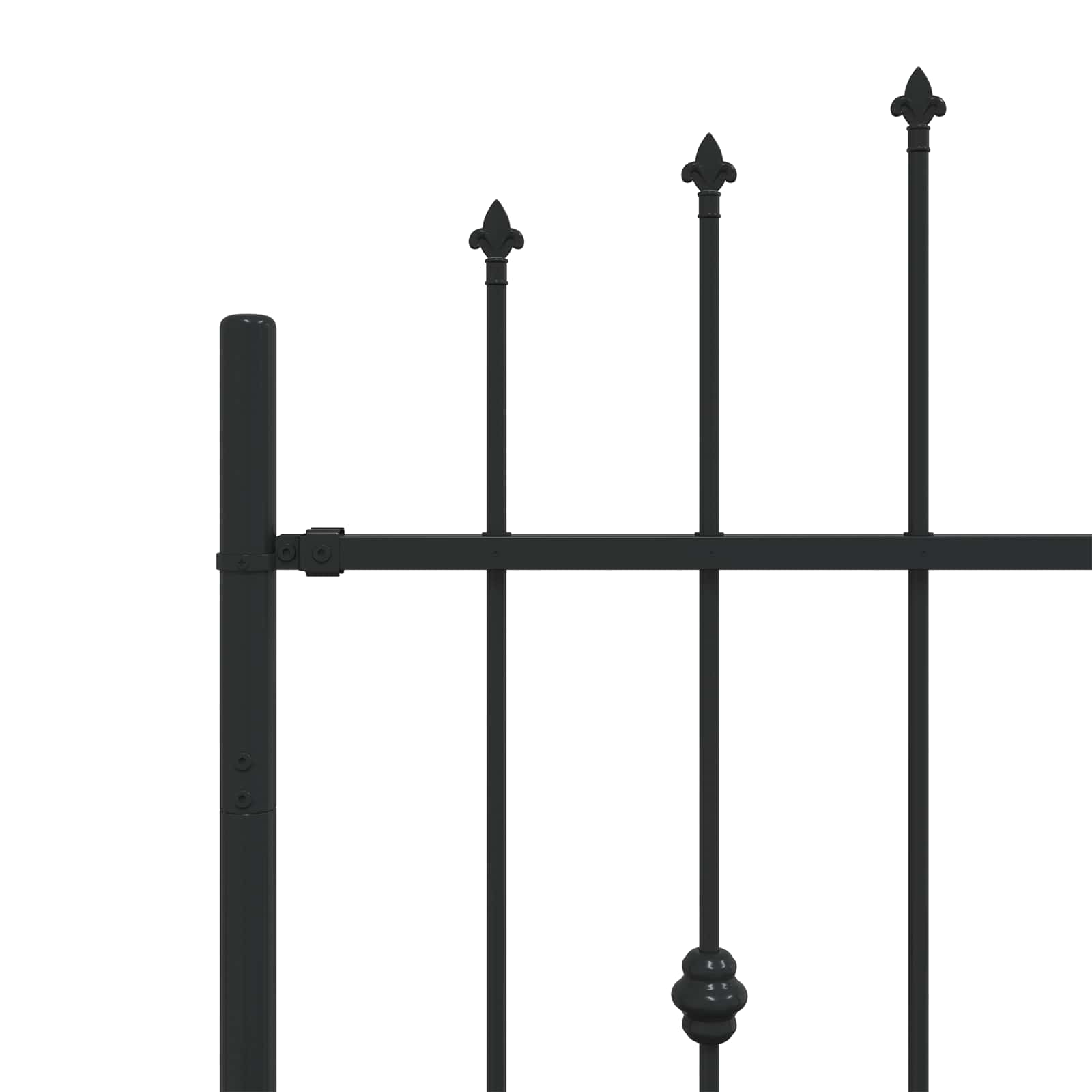 Ograda sa šiljcima Asten Crna 200 x 130 cm