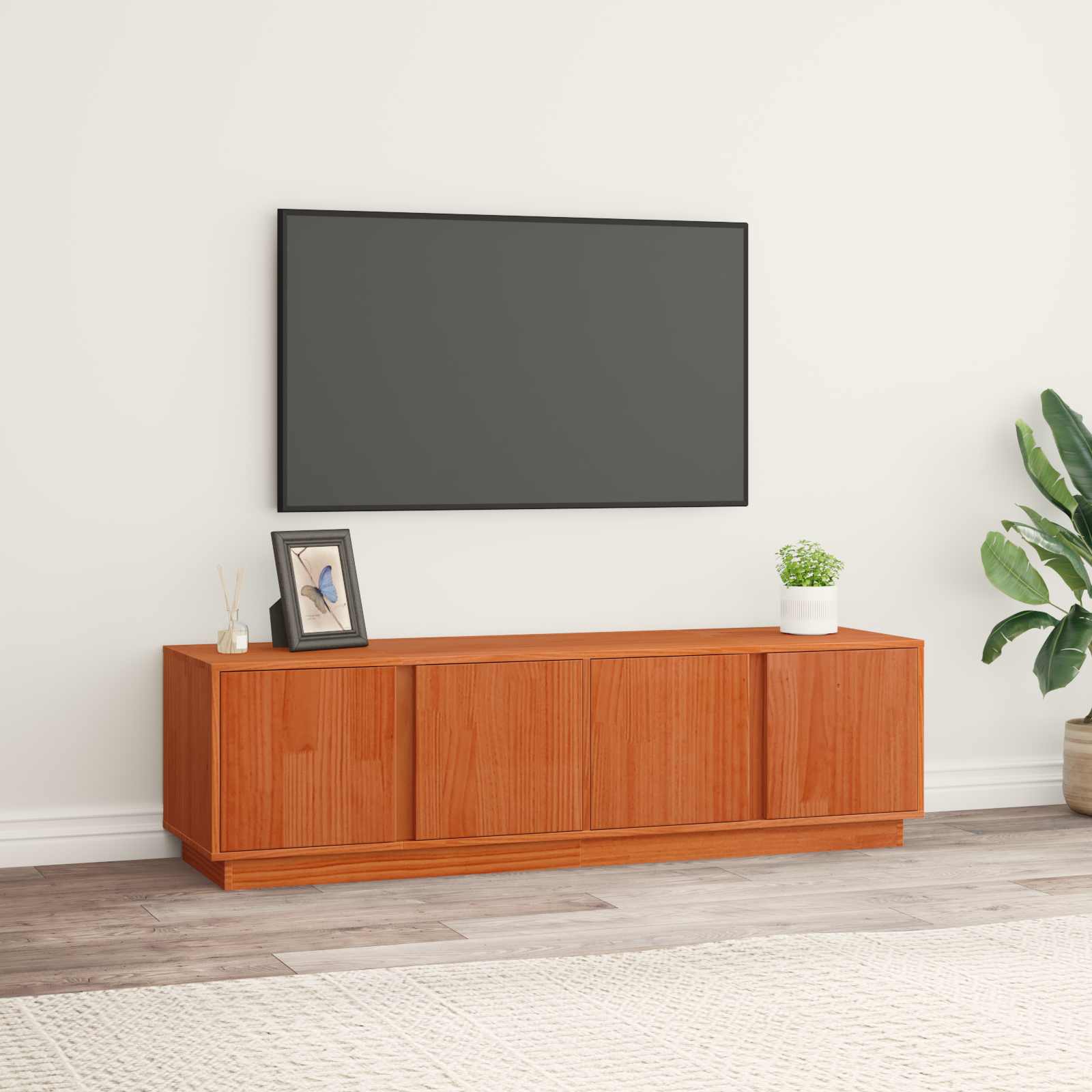 TV ormar Vosak Smeđa 140 x 40 x 40 cm Masivna borovina