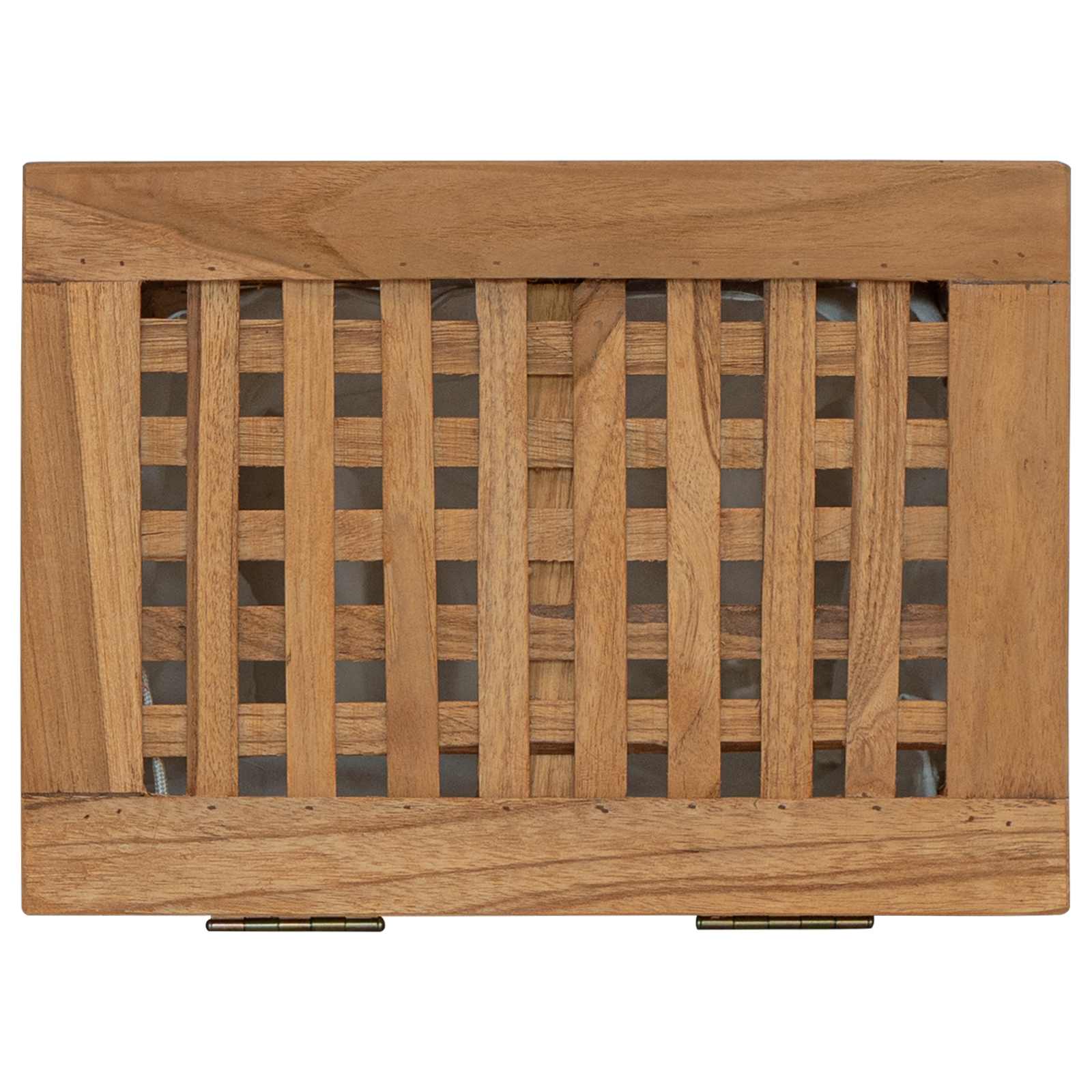 Košarica za rublje Prirodna 35 x 25 x 60 cm Čvrsto teak drvo
