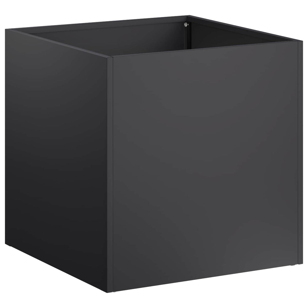 Vrtna saksija 2 kom. Crna 25 x 25 x 25 cm Čelična vrata
