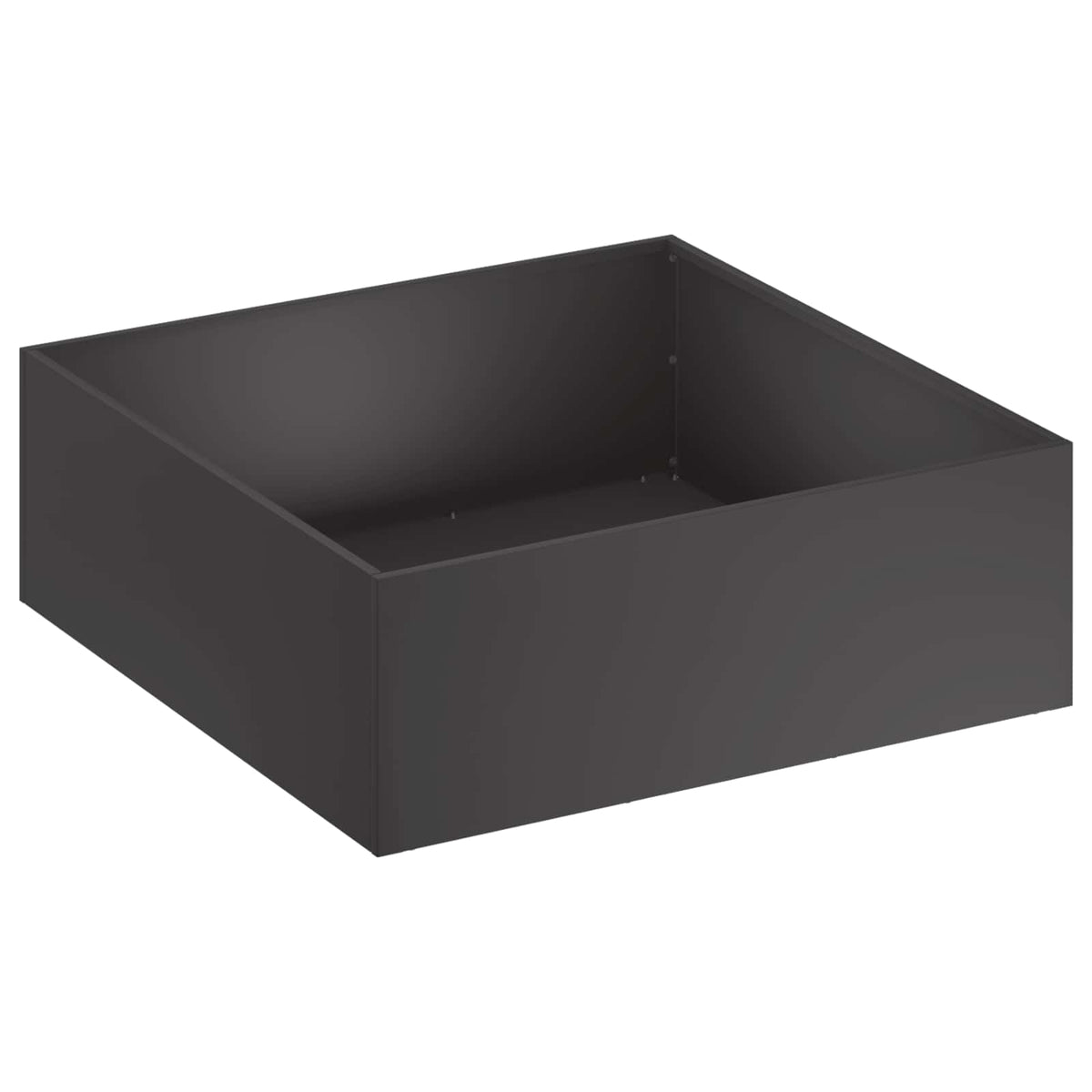 Vrtna saksija Crna 40 x 40 x 20 cm Čelična vrata