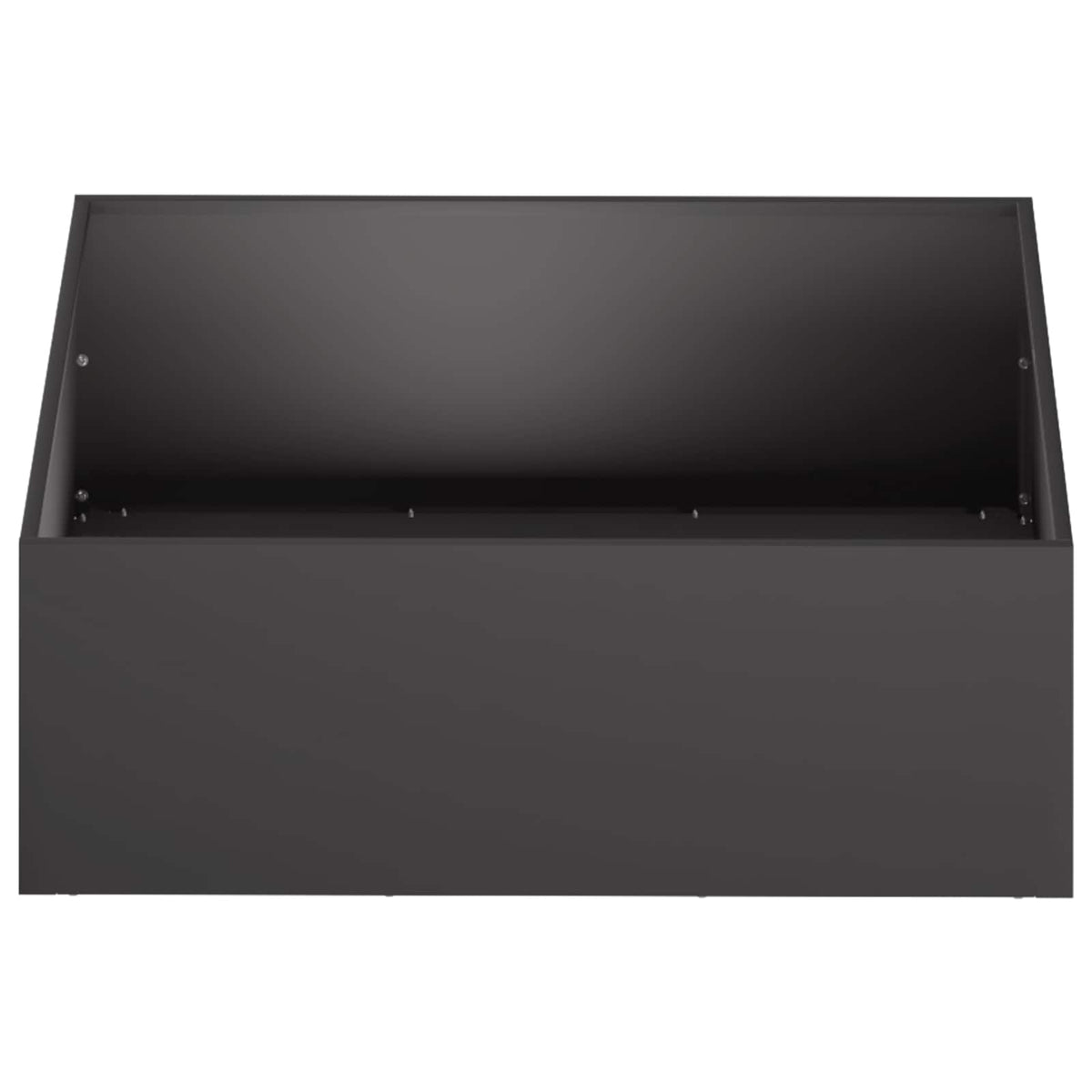 Vrtna saksija Crna 40 x 40 x 20 cm Čelična vrata