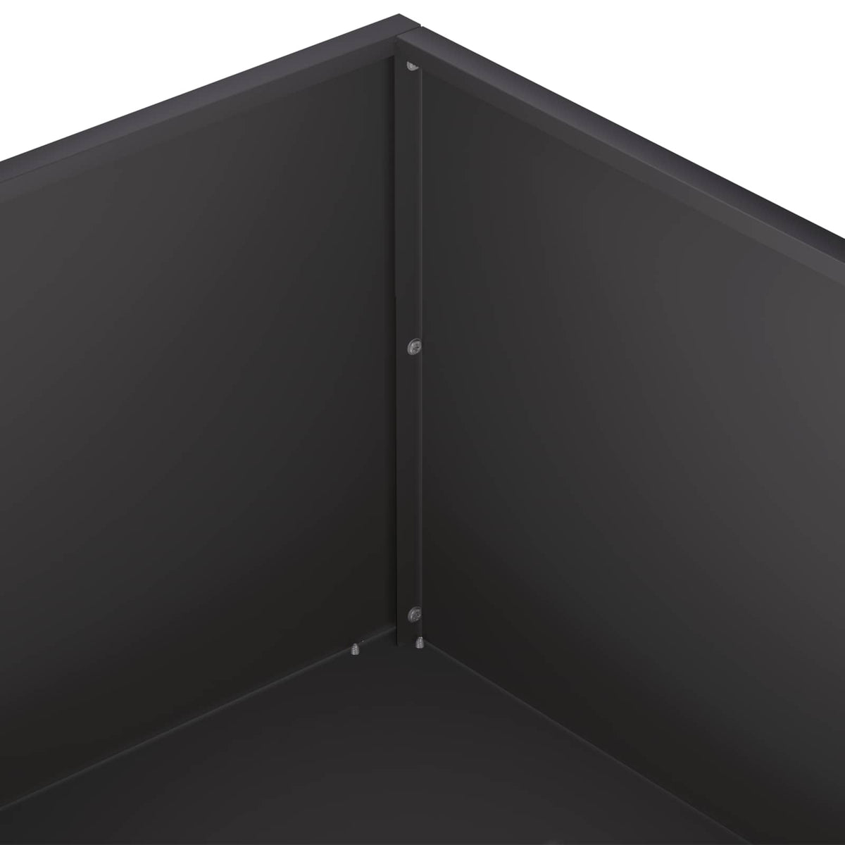 Vrtna saksija 2 kom. Crna 60 x 60 x 20 cm Čelična vrata