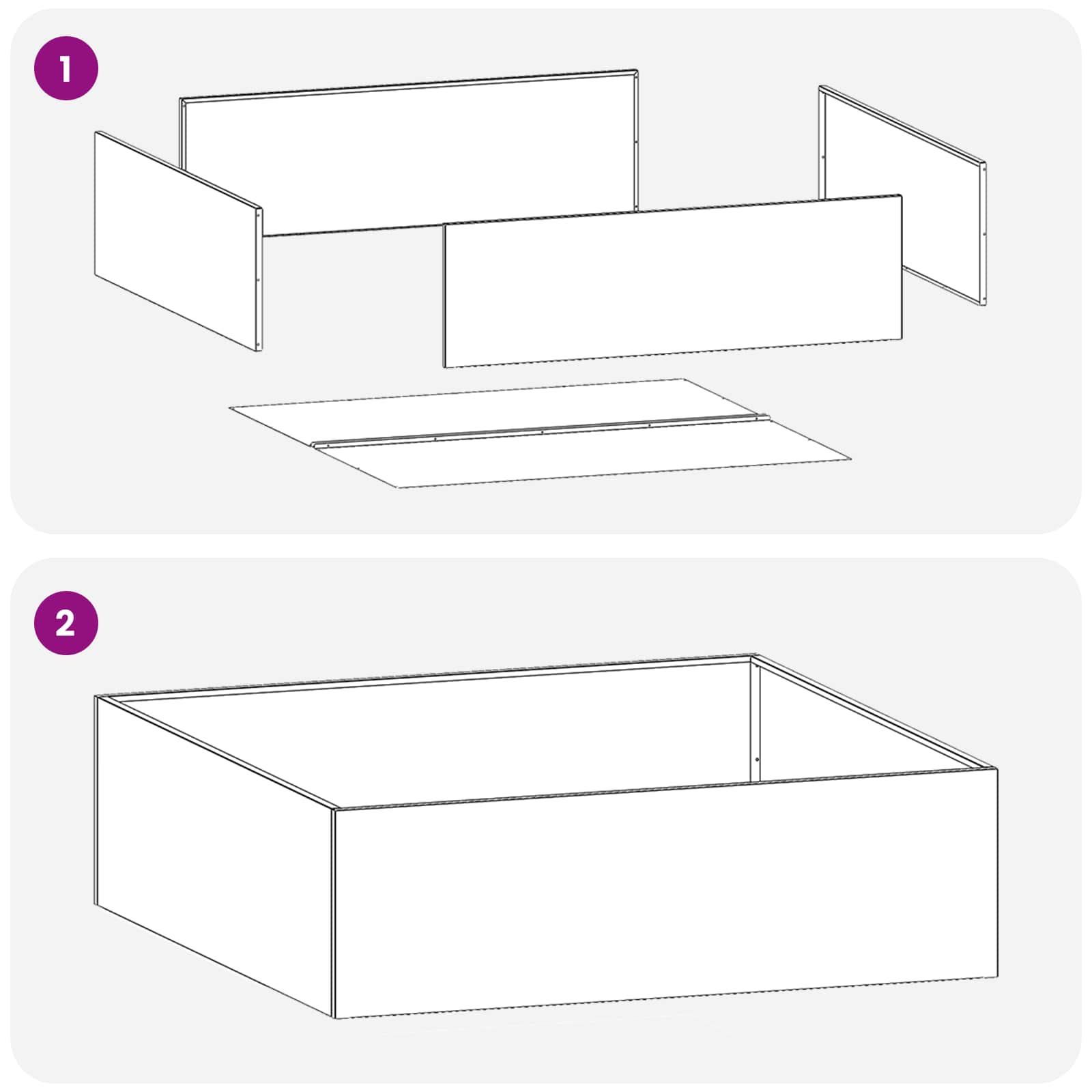 Vrtna saksija Antracit 80 x 80 x 20 cm Čelična vrata