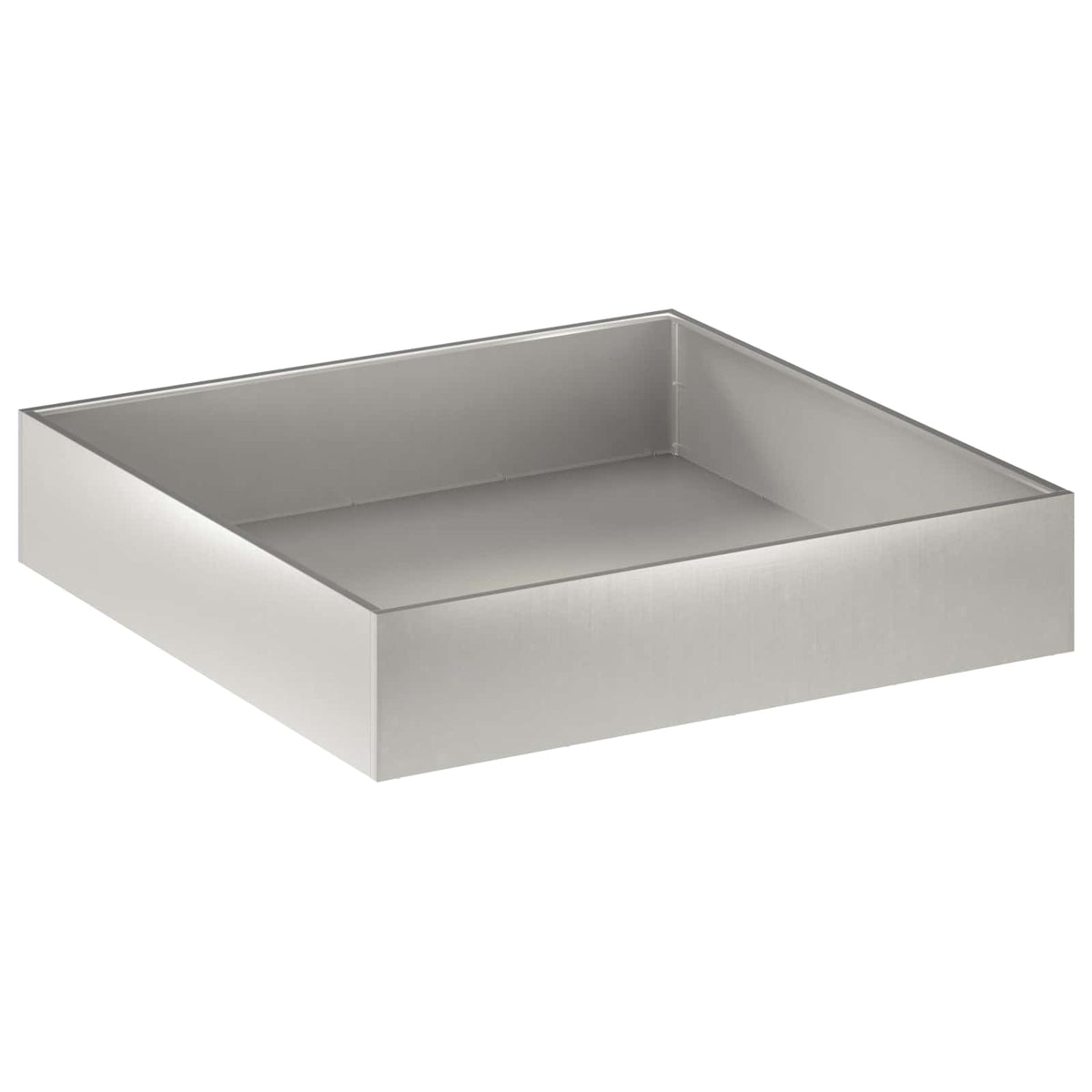 Vrtna saksija Srebrna 100 x 100 x 20 cm Nehrđajući čelik