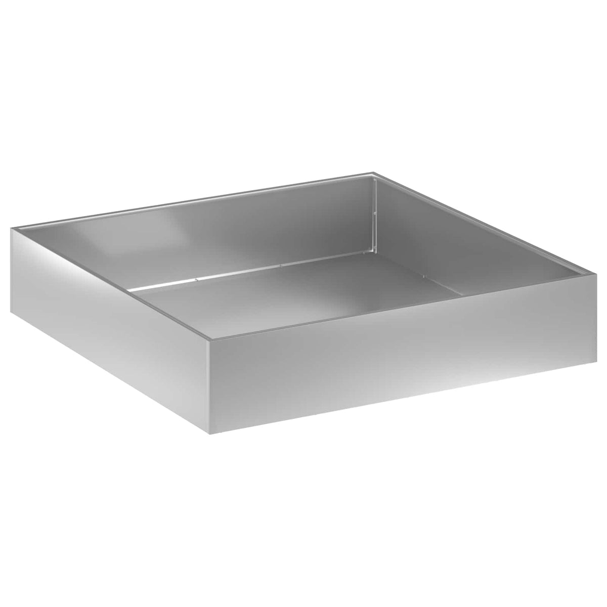 Vrtna saksija Srebrna 100 x 100 x 20 cm Pocinčani čelik