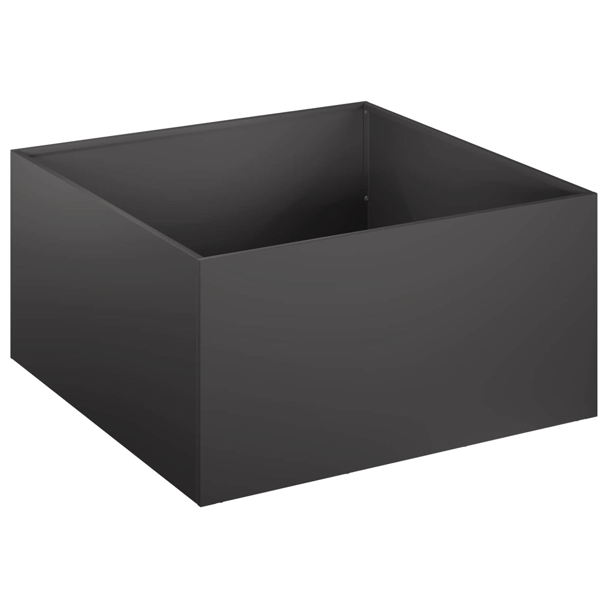 Vrtna saksija Crna 60 x 60 x 30 cm Čelična vrata