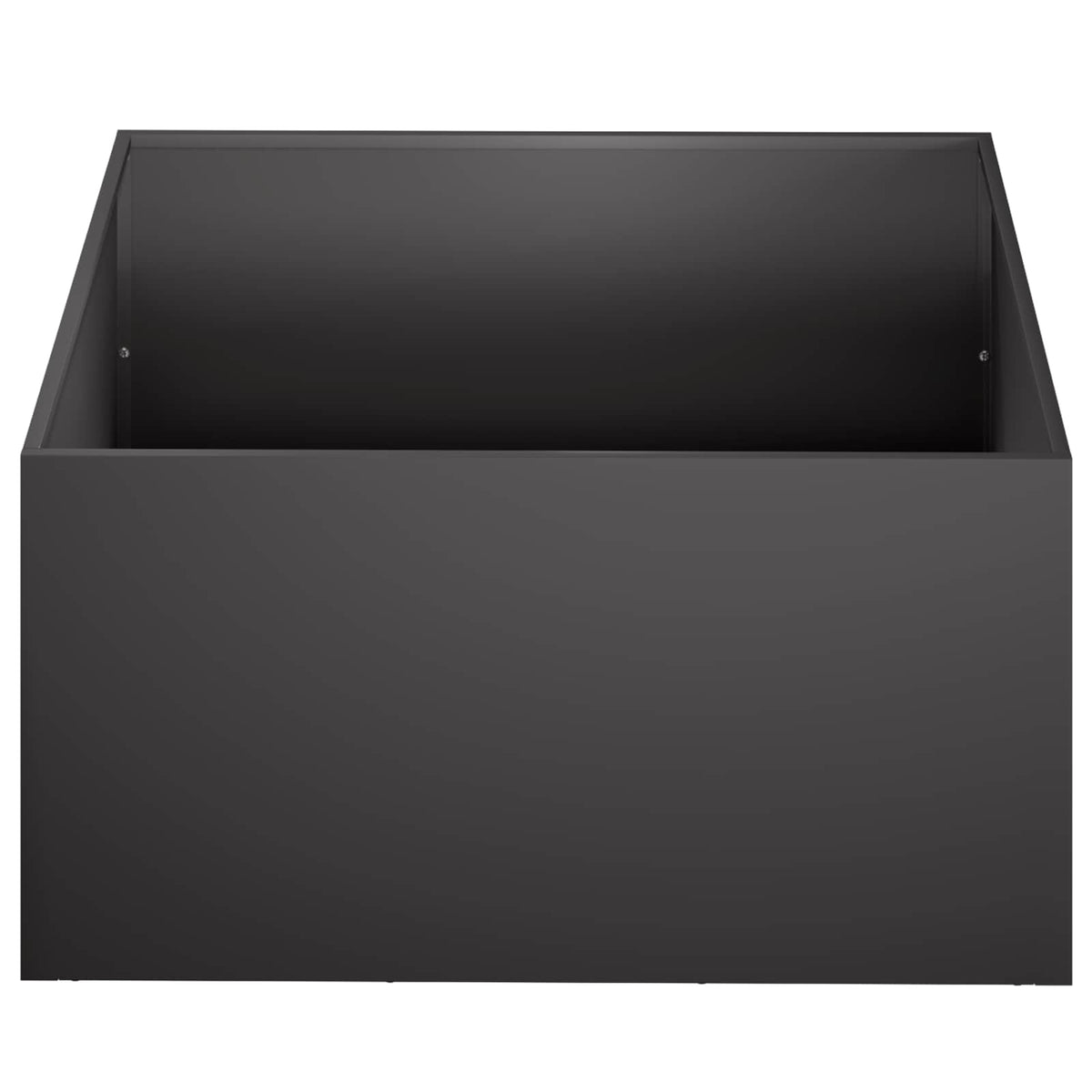 Vrtna saksija Crna 60 x 60 x 30 cm Čelična vrata