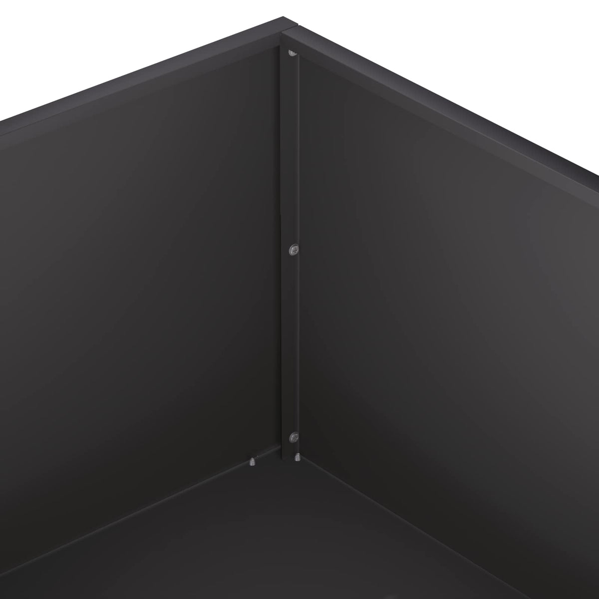 Vrtna saksija Crna 80 x 80 x 30 cm Čelična vrata