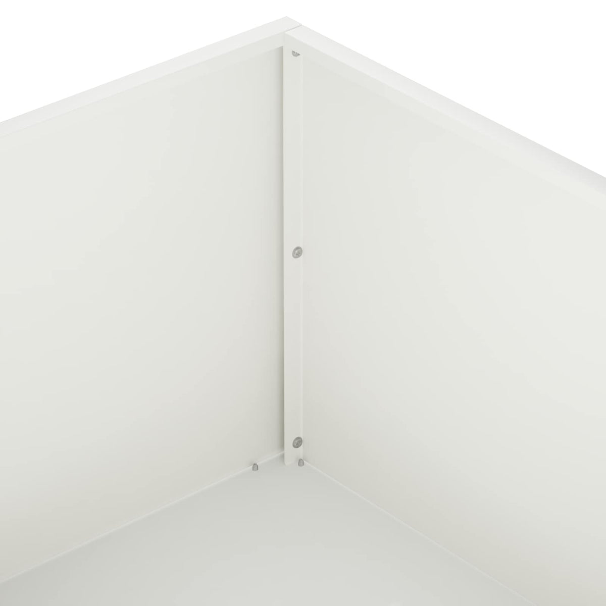 Vrtna saksija 2 kom. Bijela 80 x 80 x 30 cm Čelična vrata