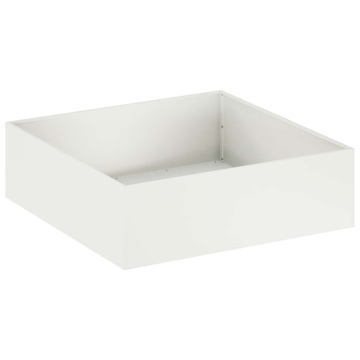 Vrtna saksija 2 kom. Bijela 80 x 80 x 30 cm Čelična vrata