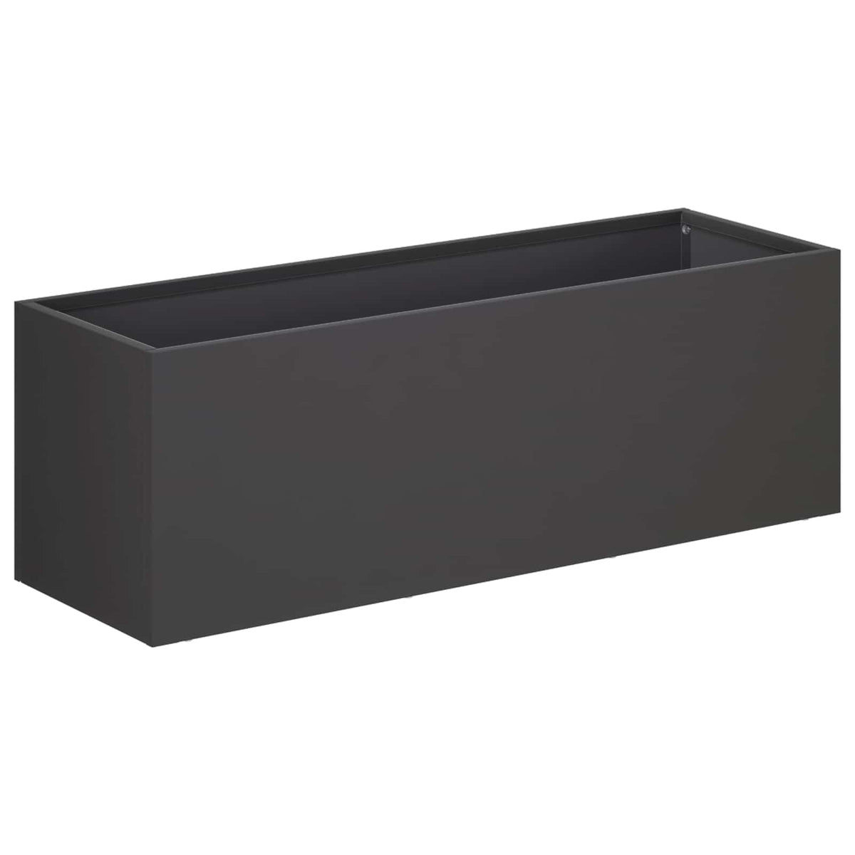 Vrtna saksija 2 kom. Crna 40 x 20 x 20 cm Čelična vrata