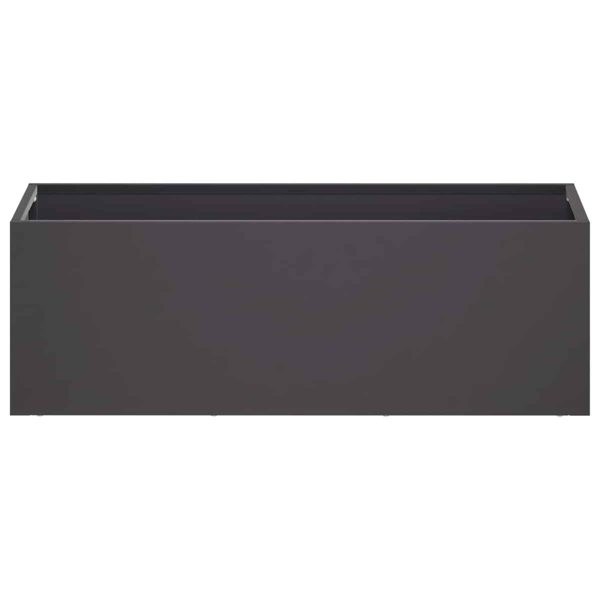 Vrtna saksija 2 kom. Crna 40 x 20 x 20 cm Čelična vrata