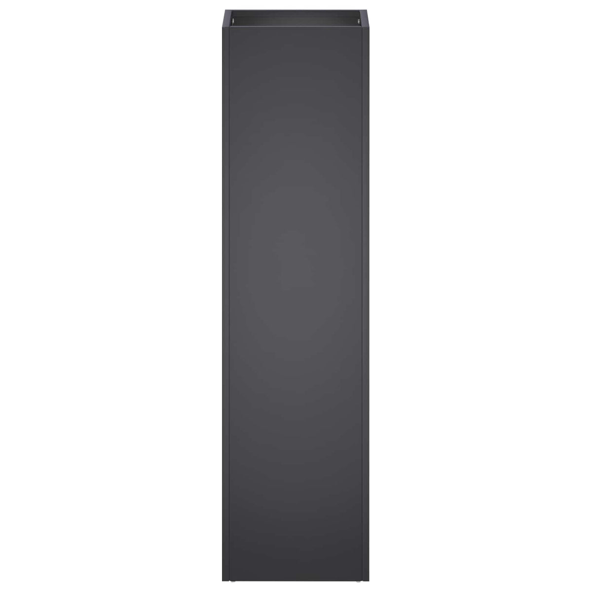 Vrtna saksija Crna 20 x 20 x 75 cm Čelična vrata