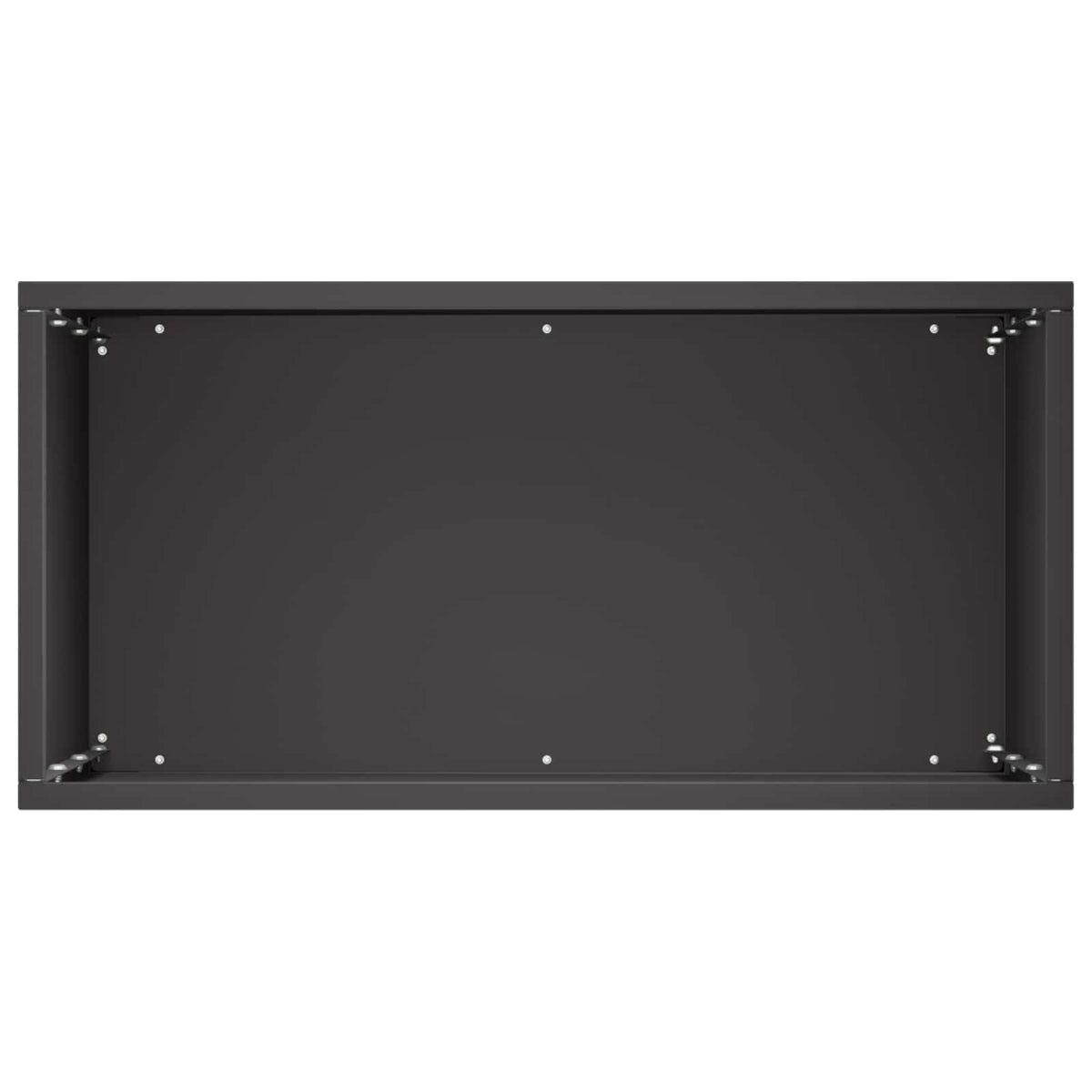 Vrtna saksija Crna 40 x 20 x 50 cm Čelična vrata