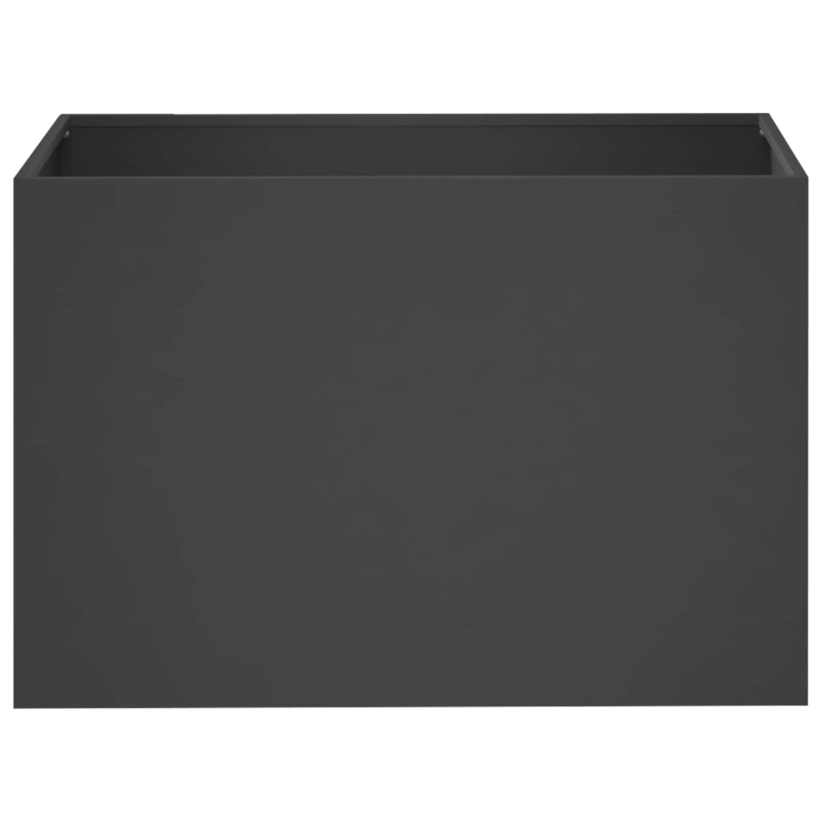 Vrtna saksija Crna 60 x 40 x 40 cm Čelična vrata
