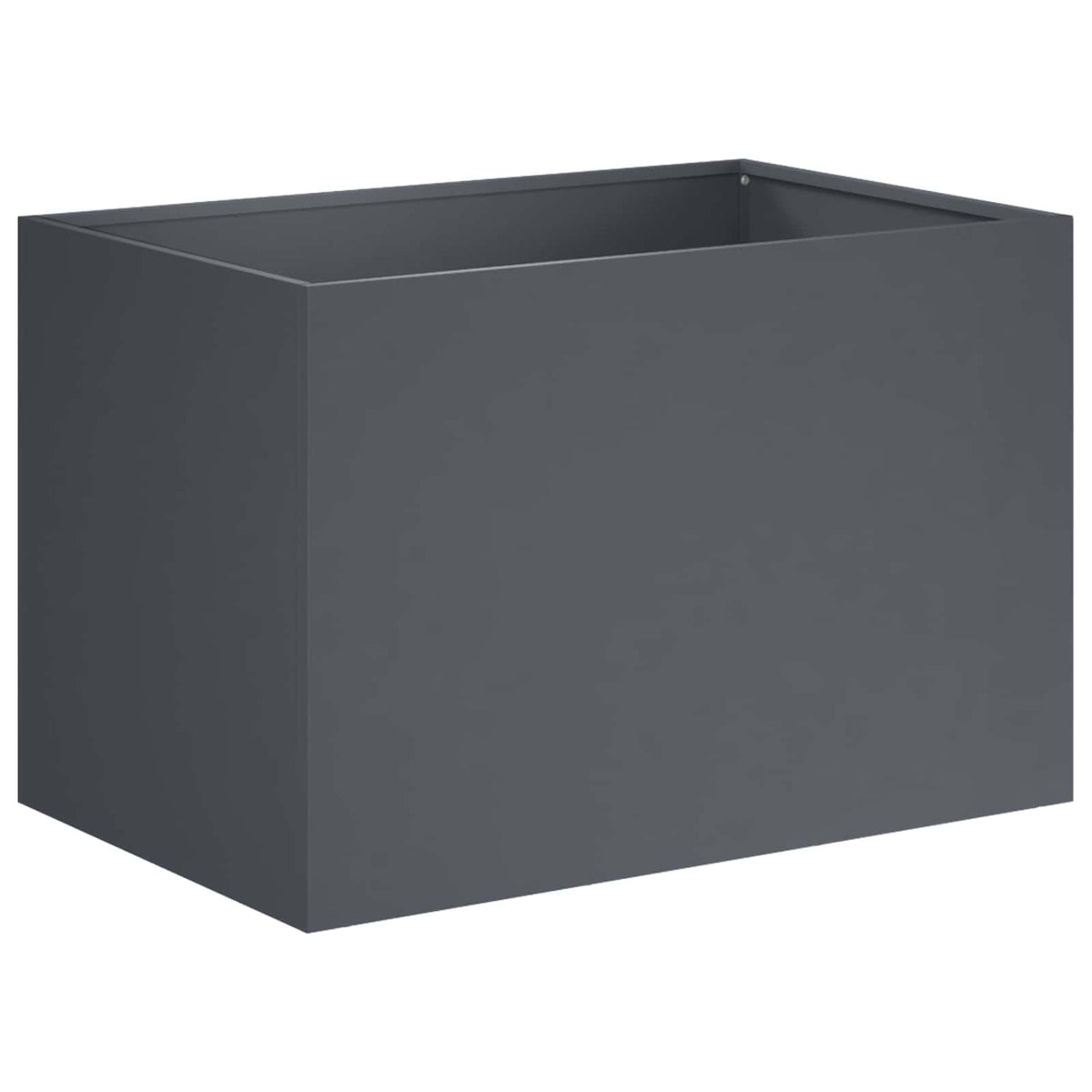 Vrtna saksija 2 kom. Antracit 60 x 40 x 40 cm Čelična vrata