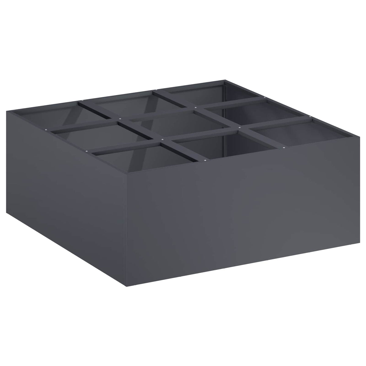 Vrtna saksija Antracit 100 x 100 x 30 cm Čelična vrata