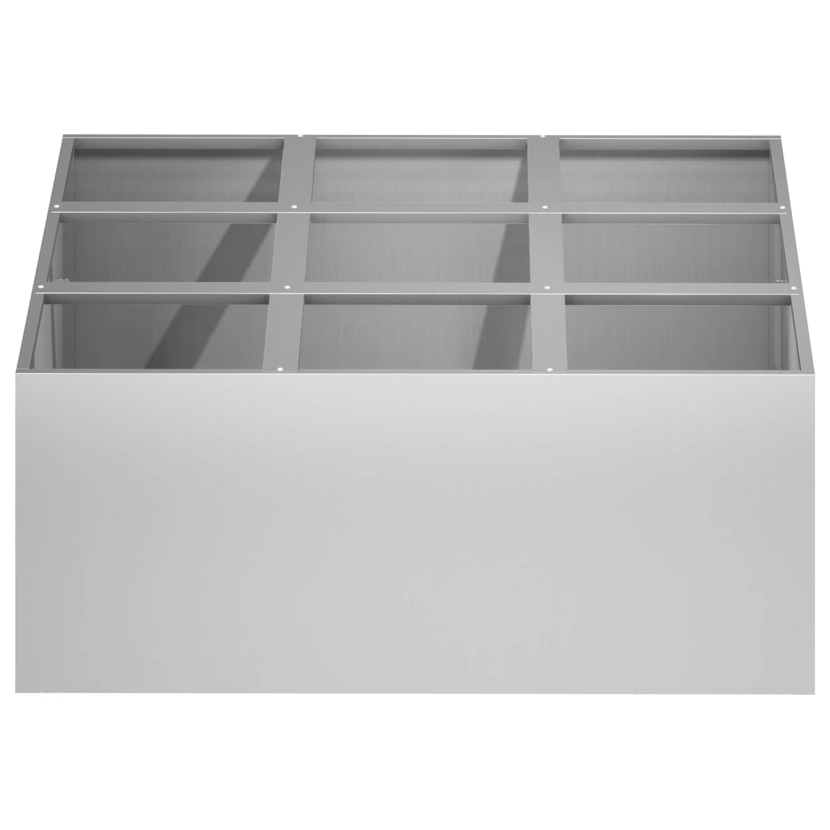 Vrtna saksija Srebrna 100 x 100 x 50 cm Pocinčani čelik