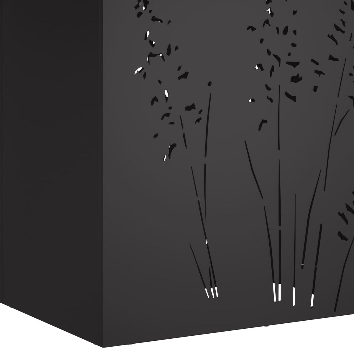 Vrtna saksija Crna 50 x 30 x 75 cm Čelična vrata