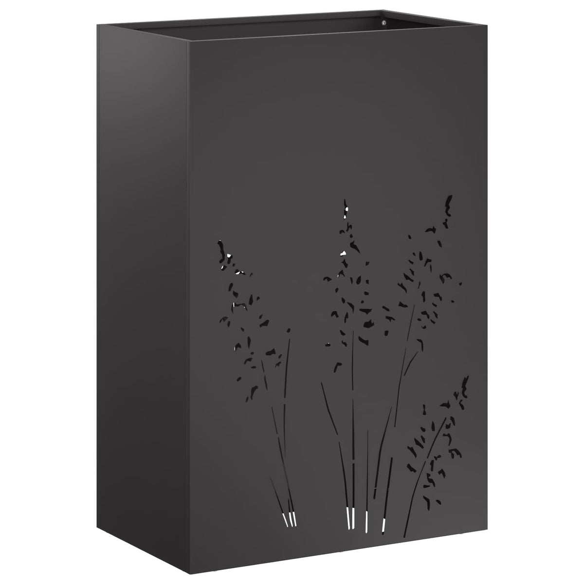 Vrtna saksija Crna 50 x 30 x 75 cm Čelična vrata