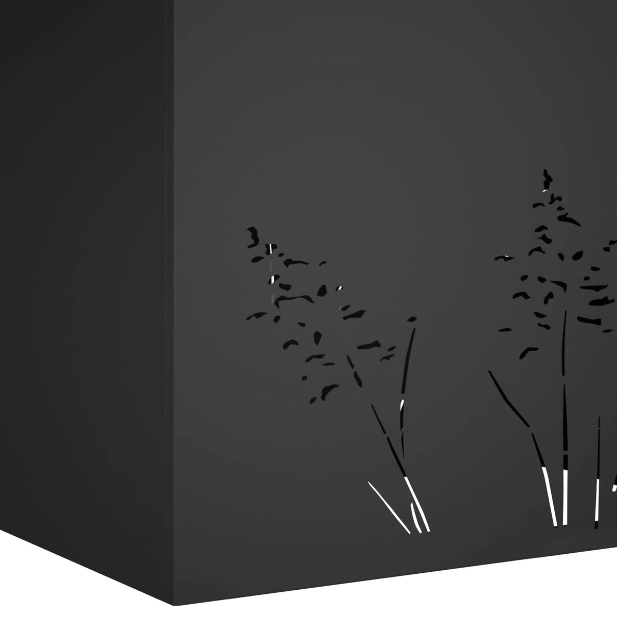 Vrtna saksija Crna 50 x 30 x 49 cm Čelična vrata