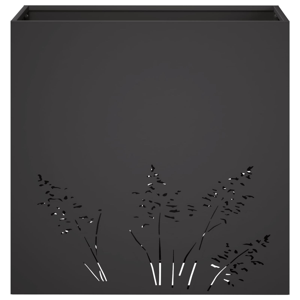 Vrtna saksija Crna 50 x 30 x 49 cm Čelična vrata