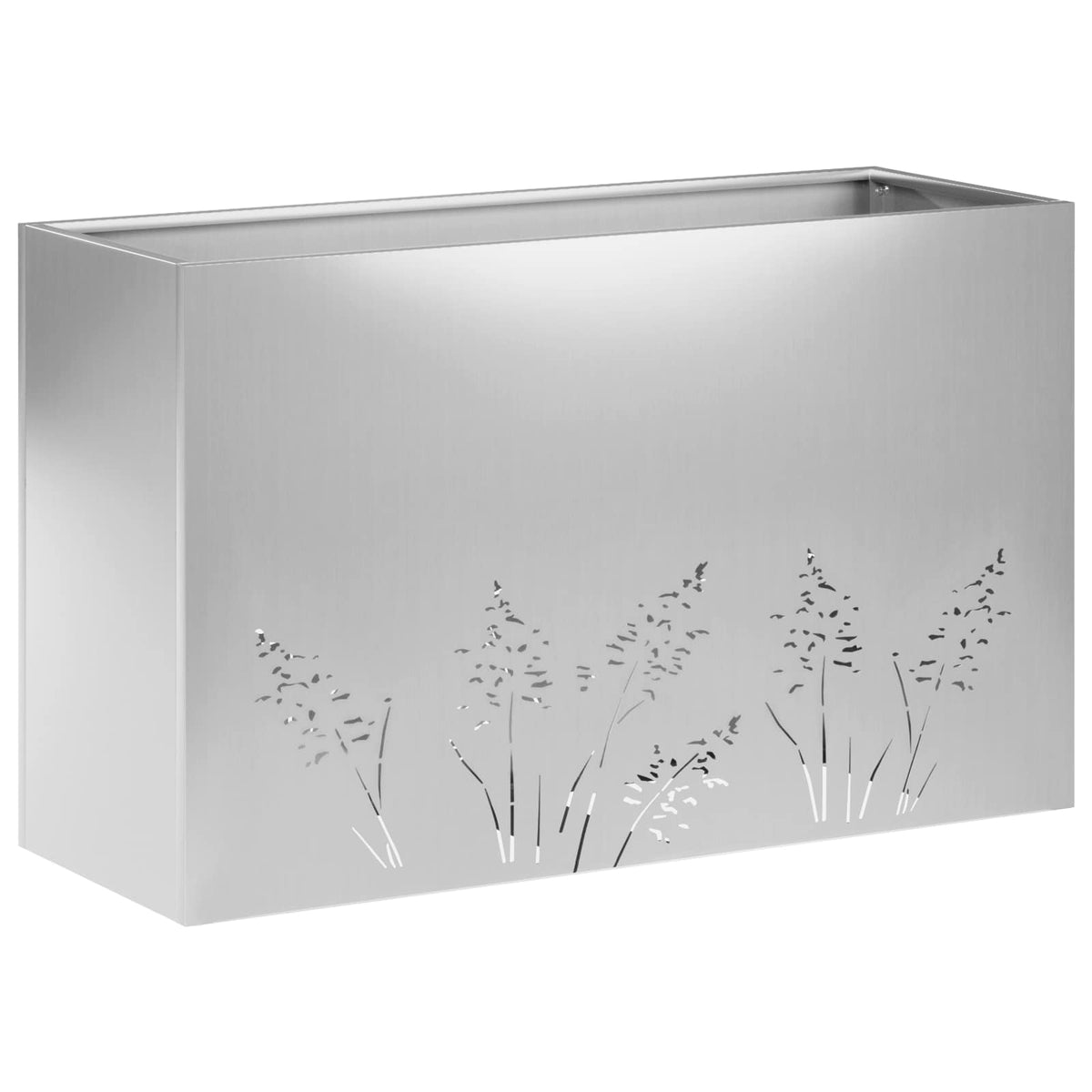 Vrtna saksija 2 kom. Srebrna 80 x 20 x 49 cm Pocinčani čelik