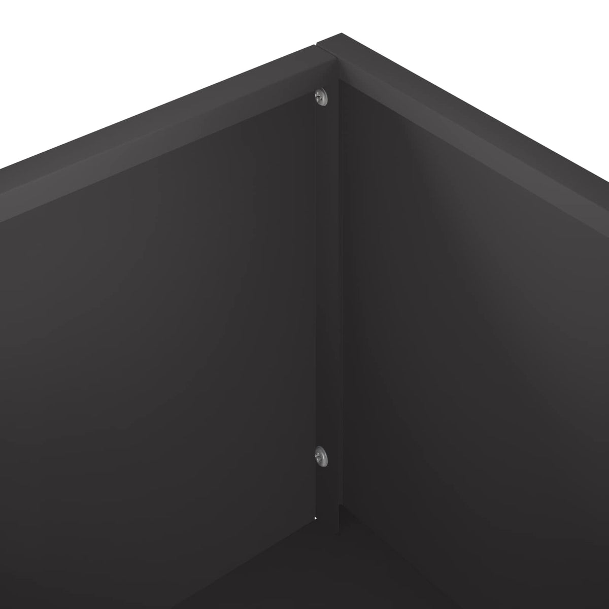 Vrtna saksija Crna 100 x 20 x 49 cm Čelična vrata