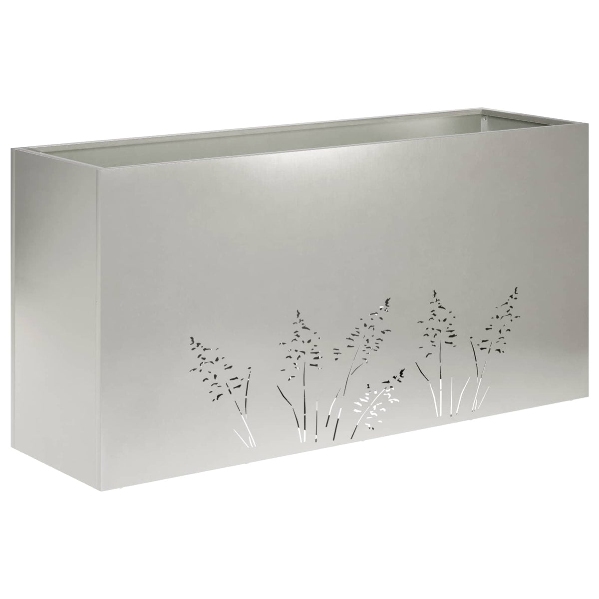 Vrtna saksija Srebrna 100 x 20 x 49 cm Nehrđajući čelik