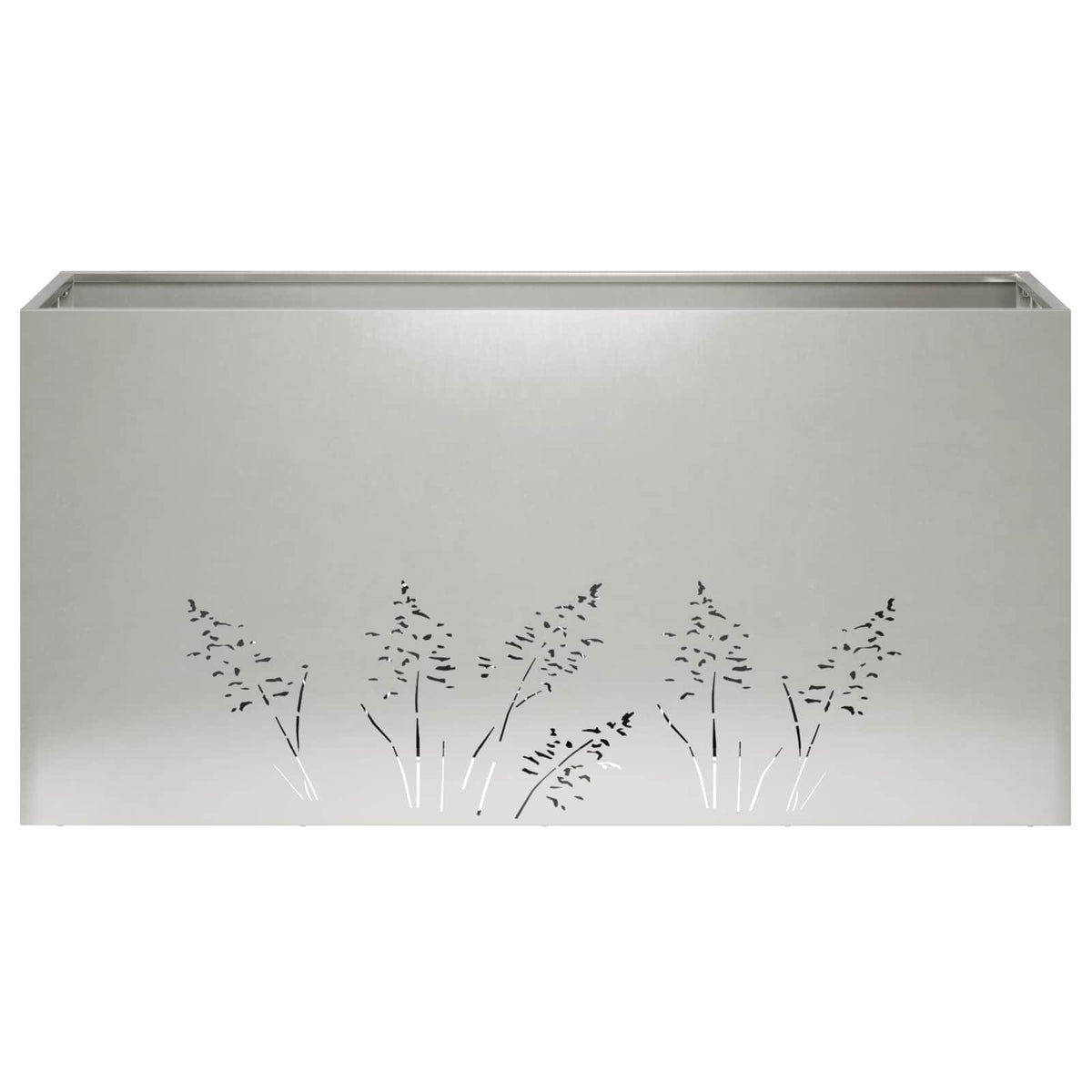 Vrtna saksija Srebrna 100 x 20 x 49 cm Nehrđajući čelik