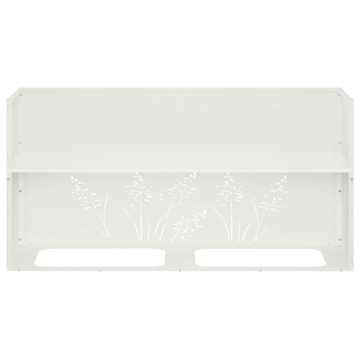 Vrtna saksija Bijela 100 x 30 x 49 cm Čelična vrata