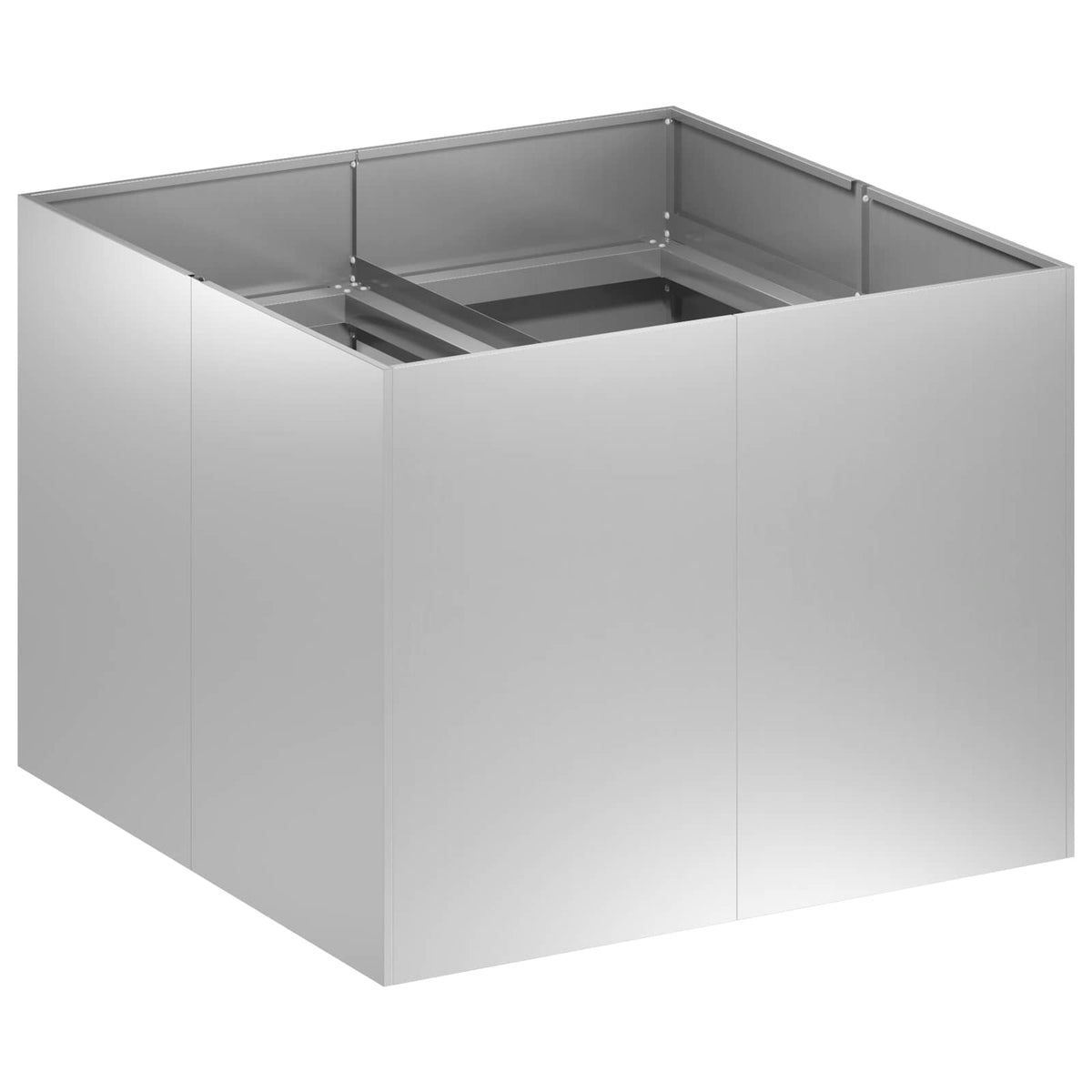 Vrtna saksija Srebrna 80 x 80 x 60 cm Pocinčani čelik